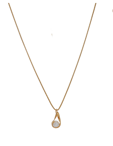 Dije Gota Dorado Con Una Perla